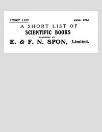 Cover of A Short List of Scientific Books...